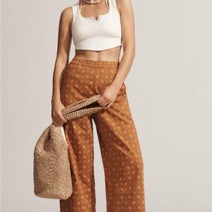 The Izzie Relaxed Pull-On Barrel Pants by Pilcro: Printed Twill Edition HTF